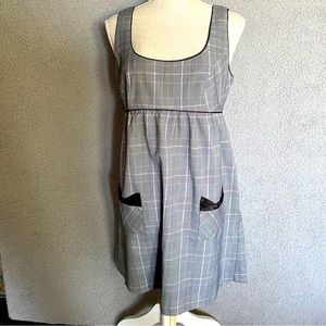 Speechless Schoolgirl Dress Womens Size 9 Checkered Black Gray Pockets Juniors
